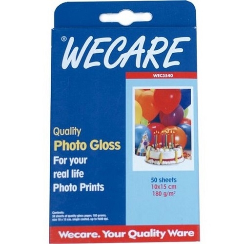 WEC3540 Fotopapier Gloss 
Formaat: 10 x 15
Aantal: 50 vel
Gewicht: 180 g/m2