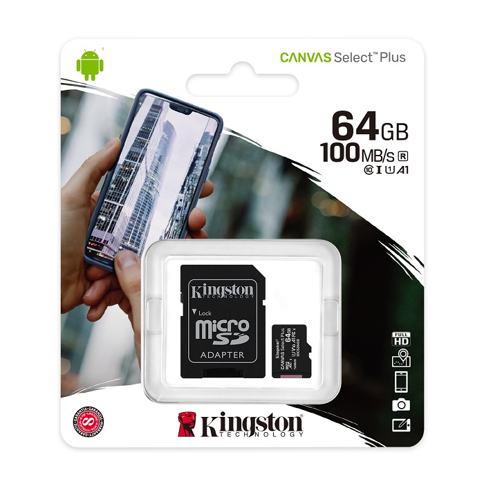 64 GB Micro SD Canvas Select Plus
UHS-I class 10