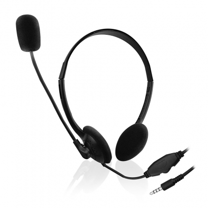 Chat headset
met volumeregeling
heeft 1 stekker voor headset en microfoon dus ook geschikt voor telefoon/tablets