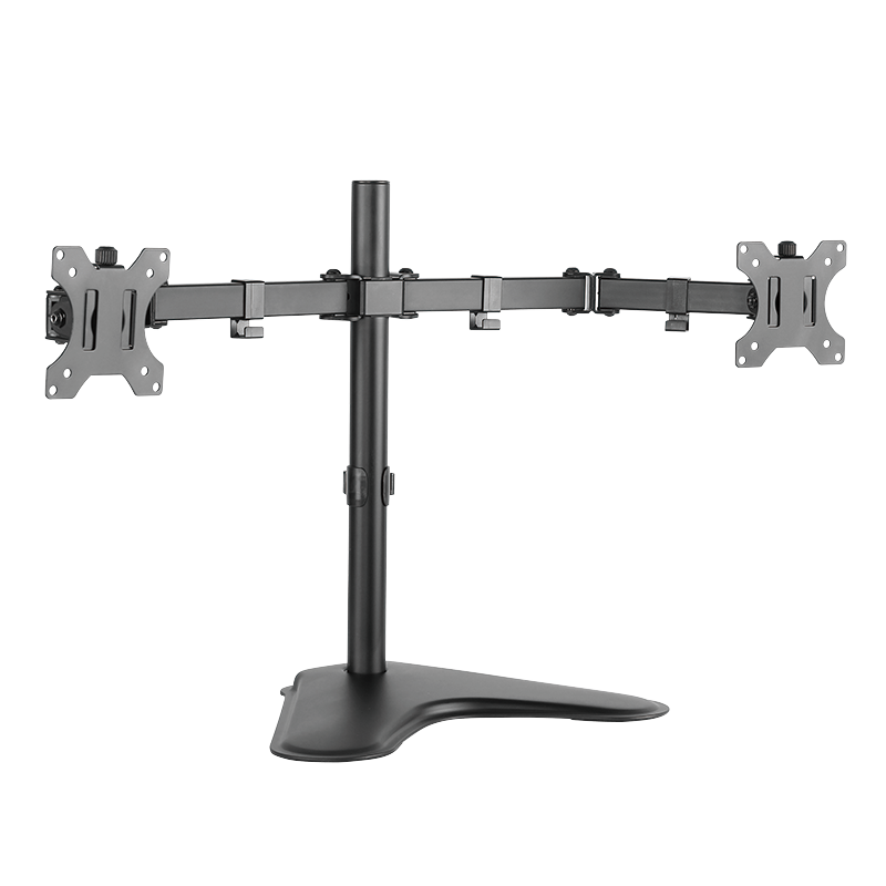 Dual monitor Desk Stand tafelmodel
Voor 13 tot 32 inch monitoren
VESA tot max 100x100
Hoogte verstelbaar 
Tilt -45 tot +45 graden
Swivel -90 tot +90 graden
Level -180 tot +180 graden