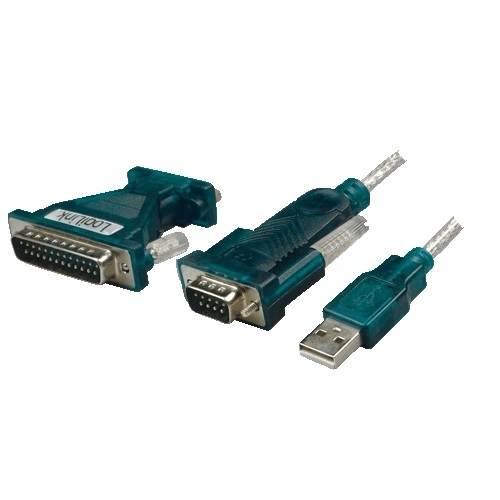 USB -> Serial adapter 9 pin + 25 pin