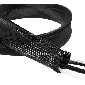 Cable Flex Wrap met rits 
1 meter lang 
30mm 
kabelbinder voor het sleeven van uw kabelbos