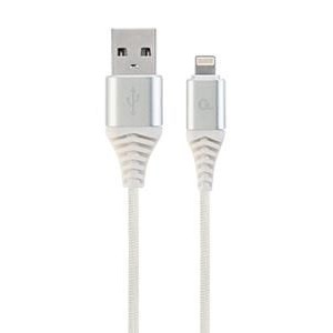 USB-kabel met 8-pins connector 2 meter. (Apple Lightning)

Premium met katoen omvlochten kabel met duurzame metalen connectoren

Data snelheid: 480mb/s
Laadsnelheid: 2.1A
Kleur: Zilver / wit

Geschikt voor: iPhone, iPad en iPod