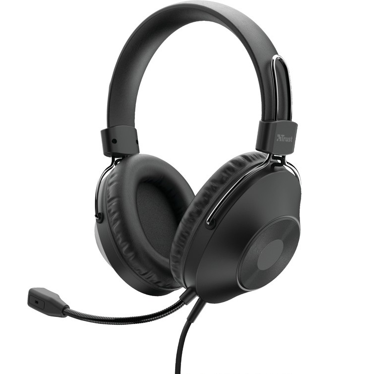 Over-ear USB-headset voor je pc
Comfortabele over-ear headset voor je pc met grote, zachte pads en een verstelbare hoofdband
Met 2 meter kabel